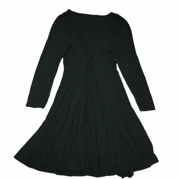 Forever 21 Green Flowy Back Tie Dress - Picture 6 of 7